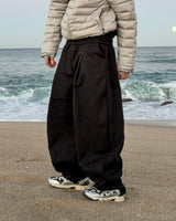 Tone curved fleece balloon sweat pants