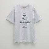 (T-6809)LETTERING LOOSE FIT TEE