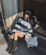Haze Stripe Mohair Knit