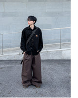 Drain Patch Work Shirt Jacket