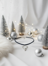 [ITZY Chaeryeong Necklace] レインディールチョーカーネックレス - Silver Color