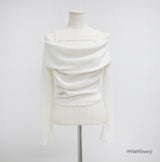 Marsh Off-Shoulder Layered T-Shirt