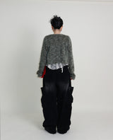Square pocket balloon fit corduroy pants