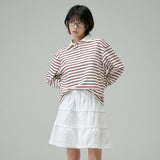 STRIPE COLLAR T-SHIRT  (Ivory)