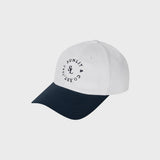 SUNLIT LETTERING BALL CAP (WHITE/NAVY)