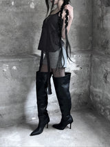 low-rise wool shorts (2color)
