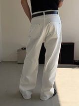 ステッチポイントワイドコットンパンツ(3color)