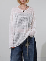 (UNISEX) Sys Loose See-through Knit
