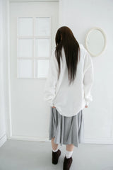 open button collar top(2colors)