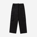 ナイロンリブベンチレーションカーゴパンツ - ブラック