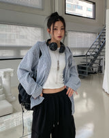 Fruit Check String Hood Shirt