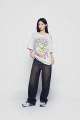 24FW POPSTAR RABBIT SHORT SLEEVE T-SHIRT LIGHT GREY
