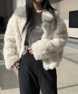 [F/W]ソフトブークレヘアファージャケット(2color)