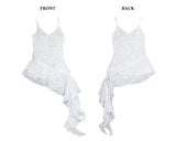 Memory Dot Ruffle Nashi One Piece (White)