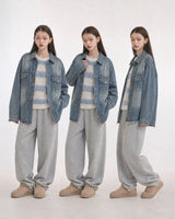(UNISEX) スクラッチ デニム シャツ ジャケット