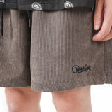 CORDUROY LOGO HALF PANTS BROWN