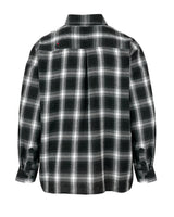 Mwoong Check Flannel Shirts(BLACK)