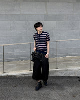 Diron Striped Henley Knit