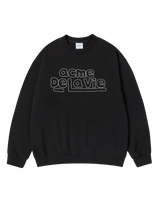 25FW SIMPLE BORDER LINE NAPPING SWEATSHIRT BLACK