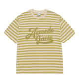 25SS ストライプロゴプリントショートスリーブTシャツ オリーブ