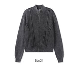 Belleun Line Dyeing Washing Knit Zip Up