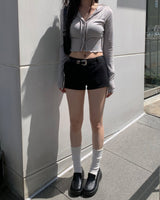 Slim hood cardigan