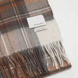 Cashmere Woven Scarf Tartan Check_Beige,Ivory