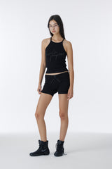 CUBIC HALTERNECK TANK TOP (BLACK)