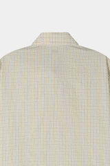 Pastel check cropped short-sleeve shirt