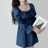 Pony shirring dress