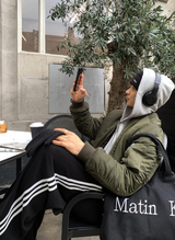 Meier Daily Semi Cropped Twoway Hooded Zip-Up