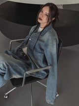 [PREMIUM/MADE] シグニチャーモルドクロップデニムジャケット