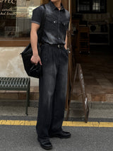 Ever snap western muscle-fit denim shirt