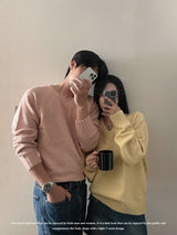 [UNISEX] オーバーフィットVネックヘラベーシックラグランニット (9 colors)