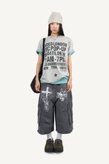 Pop-up vintage print T-shirt