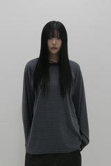 Symbol Logo Stripe T-Shirt Charcoal