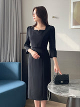 26SS★ Lindas Notch Square H-Line One Piece
