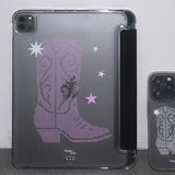 [MADE] bebe boots iPad case (black pink)