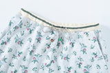 floral terry pants grey