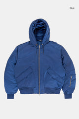 Reus hooded shirring MA-1 down jumper