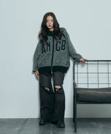 UNISEX プレーティングジップニット