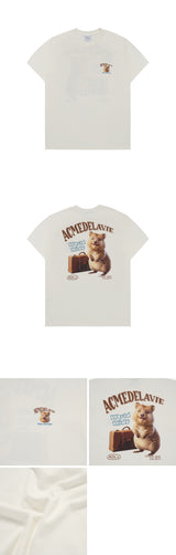 24FW ワールドワイドトラベルクオッカアートワーク半袖Tシャツ (OVERSEAS EXCLUSIVE) クリーム