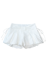 RIBBON MINI BALLOON PANTS (WHITE)