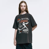 ラウディーズベースボールTシャツ_チャコール