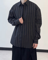 リニアストライプオーバーシャツ