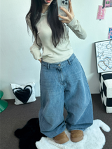 BALLOON PARACHUTE バックスナップバルーンデニムパンツ 🩵🖤2COLOR