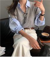 Forem Cashmere V-Neck Knit Vest / 4 colors