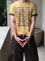 Piked Coloring Roll-Up Short Sleeve T-Shirt 5C