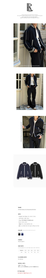 [UNISEX] Piping crop 2way blouson (2color)