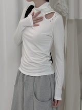 Drop Stud Slit Polar Tee